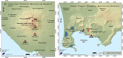Modulation of Ground Deformation and Earthquakes by Rainfall at Vesuvius and Campi Flegrei (Italy)